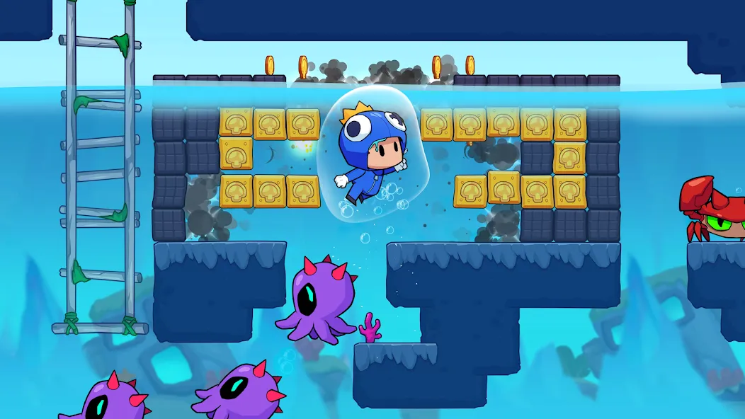 Super Meno - Jungle Platform (упер Мено) [МОД: Много монет, Открытые уровни и Мега MOD] Screenshot 1