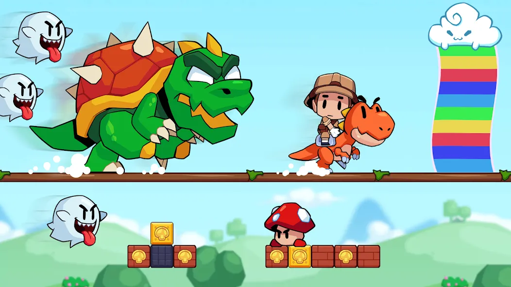 Super Meno - Jungle Platform (упер Мено) [МОД: Много монет, Открытые уровни и Мега MOD] Screenshot 4