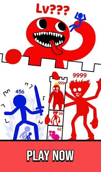 Stick Hero: Mighty Tower Wars (Стик Хиро) [MOD: Mega Mod/Меню] - Скриншот 1