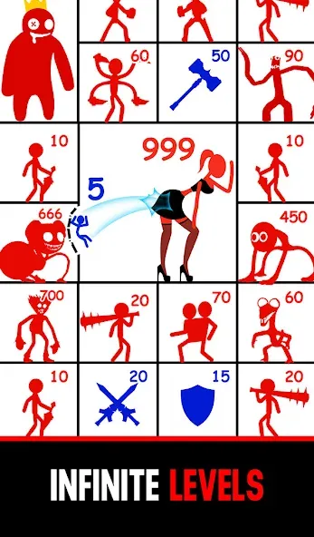 Stick Hero: Mighty Tower Wars (Стик Хиро) [MOD: Mega Mod/Меню] - Скриншот 2