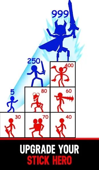 Stick Hero: Mighty Tower Wars (Стик Хиро) [MOD: Mega Mod/Меню] - Скриншот 4