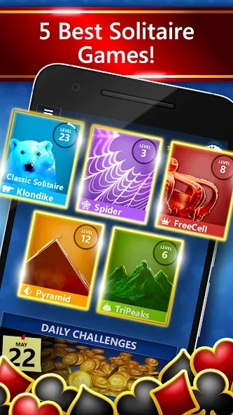 Microsoft Solitaire Collection (Майкрософт Солитер Коллекшн) [МОД: Бесконечные деньги, Монеты и Мега MOD] Screenshot 1