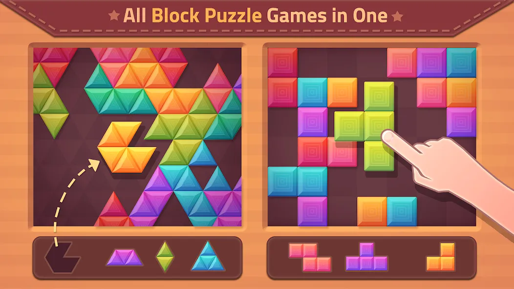 Triangles & Blocks (Полиблок) [МОД: Деньги, Монеты и Меню MOD] Screenshot 1