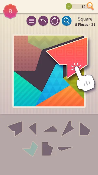 Polygrams - Tangram Puzzles (Полиграммы) [МОД: Все открыто, Дополнительные деньги и Меню MOD] Screenshot 1