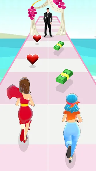 Girl Run 3D - Fun Running Game (девушка бежит) [МОД: Бесконечные деньги, Монеты и Мега MOD] Screenshot 2