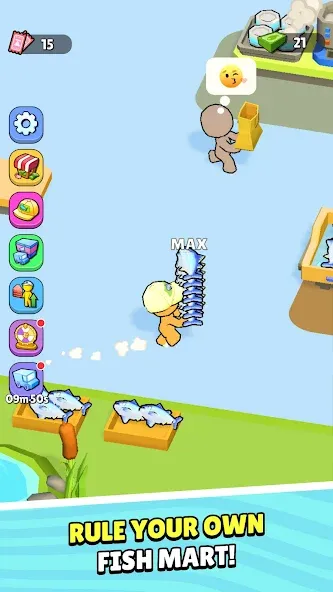 My Fish Mart: Idle Tycoon Game (Мой рыбный магазин) [МОД: Бесконечные деньги, Монеты и Мега MOD] Screenshot 1