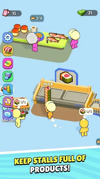 My Fish Mart: Idle Tycoon Game (Мой рыбный магазин) [МОД: Бесконечные деньги, Монеты и Мега MOD] Screenshot 3