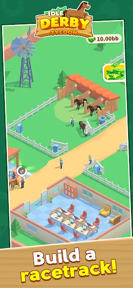 Idle Derby Tycoon (Айдл Дерби Тайкун) [МОД: Много денег, Монет и Все открыто] Screenshot 1