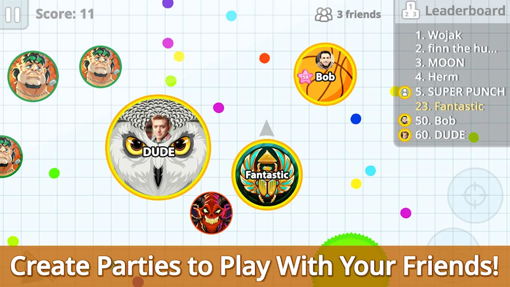 Agar.io [МОД: Бесконечные деньги, Монеты и Мега MOD] Screenshot 3
