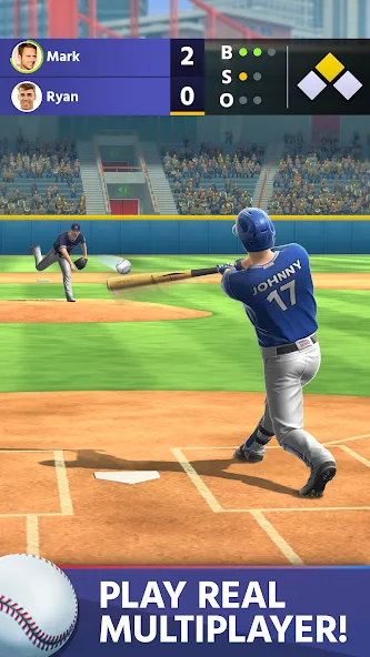 Baseball: Home Run Sports Game (Бейсбол) [МОД: Бесконечные деньги, Монеты и Мега MOD] Screenshot 1