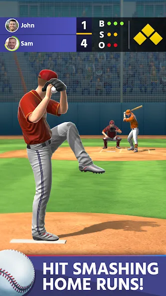 Baseball: Home Run Sports Game (Бейсбол) [МОД: Бесконечные деньги, Монеты и Мега MOD] Screenshot 2