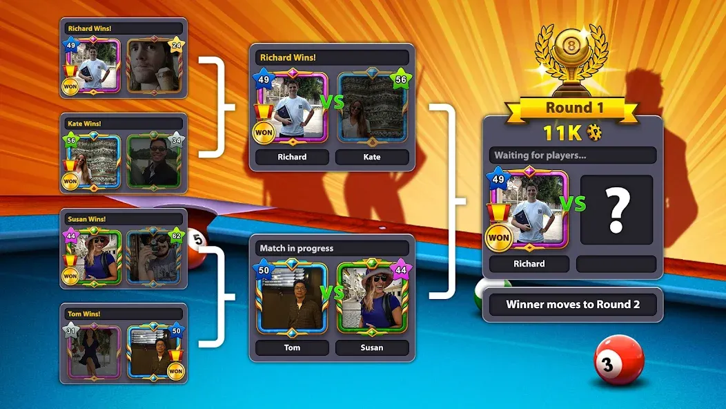 8 Ball Pool (Шаровый Бильярд) [МОД: Много денег, Монет и Все открыто] Screenshot 4