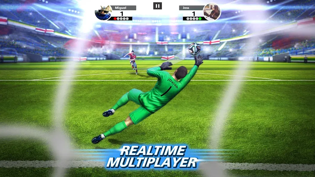 Football Strike: Online Soccer (Футбольный забастовка) [МОД: Много денег, Монет и Все открыто] Screenshot 2