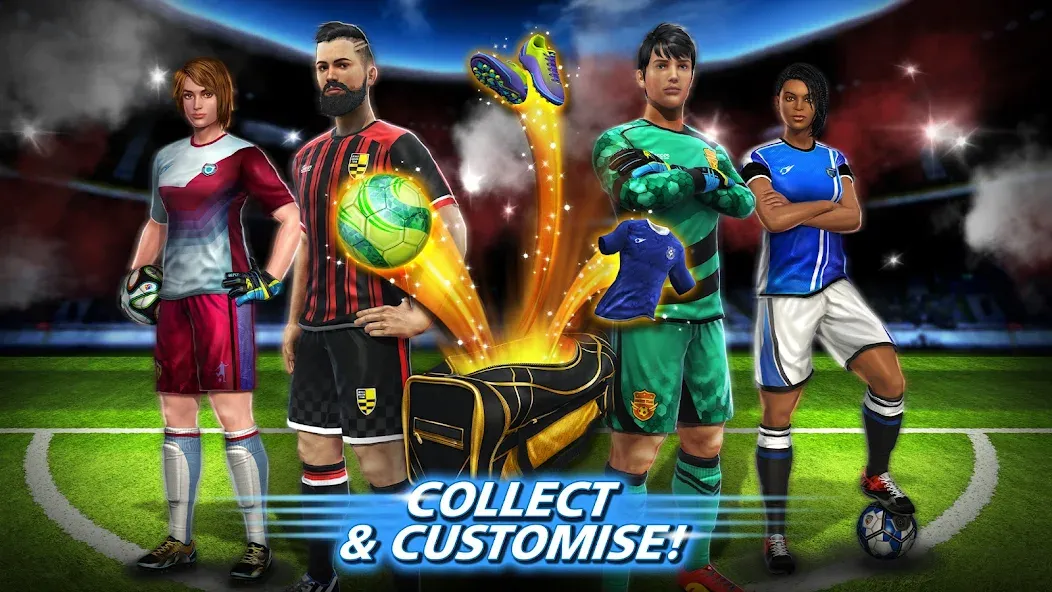 Football Strike: Online Soccer (Футбольный забастовка) [МОД: Много денег, Монет и Все открыто] Screenshot 4