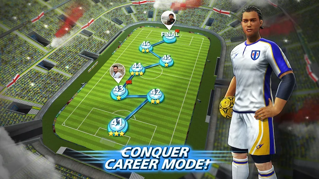 Football Strike: Online Soccer (Футбольный забастовка) [МОД: Много денег, Монет и Все открыто] Screenshot 5