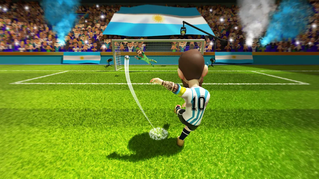 Mini Football - Mobile Soccer (Мини Футбол) [МОД: Деньги, Монеты и Меню MOD] Screenshot 1