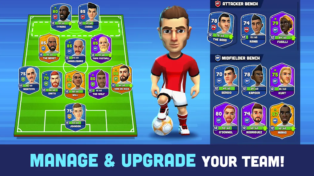 Mini Football - Mobile Soccer (Мини Футбол) [МОД: Деньги, Монеты и Меню MOD] Screenshot 4