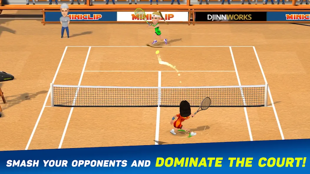 Mini Tennis: Perfect Smash (Мини Теннис) [МОД: Много монет, Открытые уровни и Мега MOD] Screenshot 2
