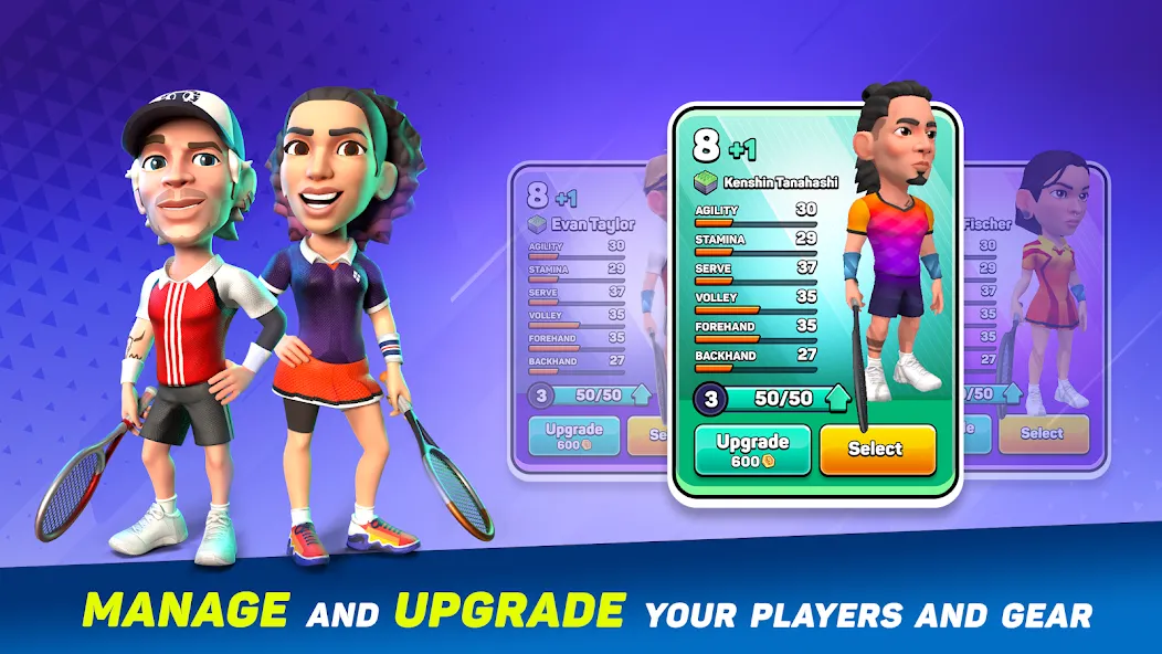 Mini Tennis: Perfect Smash (Мини Теннис) [МОД: Много монет, Открытые уровни и Мега MOD] Screenshot 3