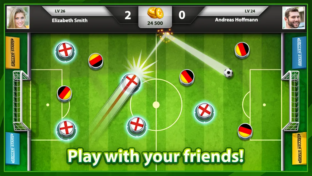 Soccer Stars: Football Games (ок Старс) [МОД: Бесконечные деньги, Монеты и Мега MOD] Screenshot 1