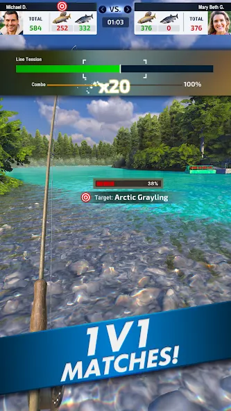 Ultimate Fishing! Fish Game [МОД: Меню, Бесконечные монеты и Открытые уровни] Screenshot 2