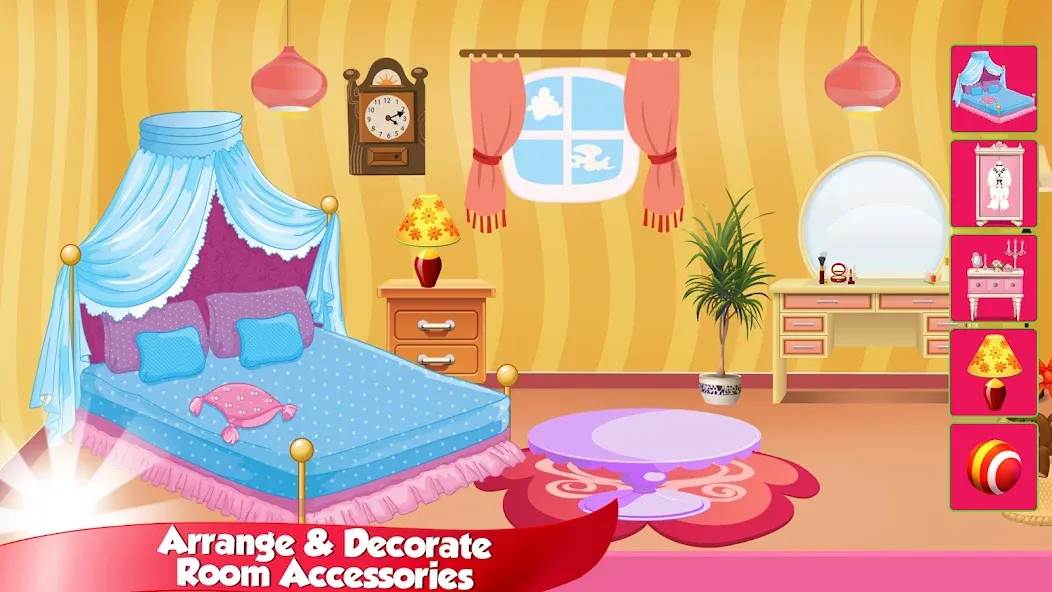 Girl Doll House Design & Clean [МОД: Деньги, Монеты и Меню MOD] Screenshot 4