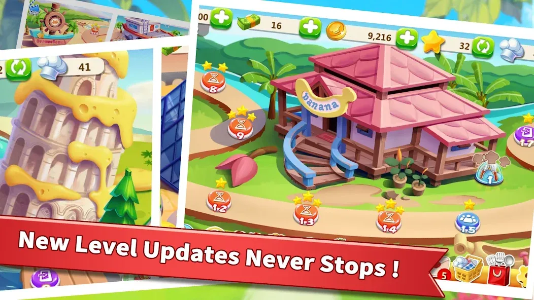 Rising Super Chef - Cook Fast (Райзинг Супер Шеф) [МОД: Все открыто, Дополнительные деньги и Меню MOD] Screenshot 2