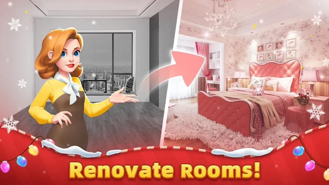 Dream Home - House Design [МОД: Все открыто, Дополнительные деньги и Меню MOD] Screenshot 1