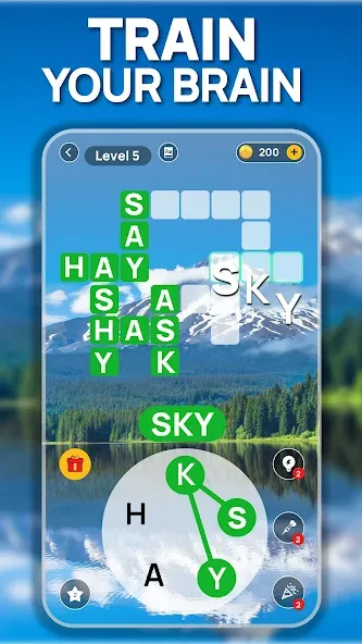 Word Scenery: Crossword (Ворд Трип) [МОД: Меню, Бесконечные монеты и Открытые уровни] Screenshot 1
