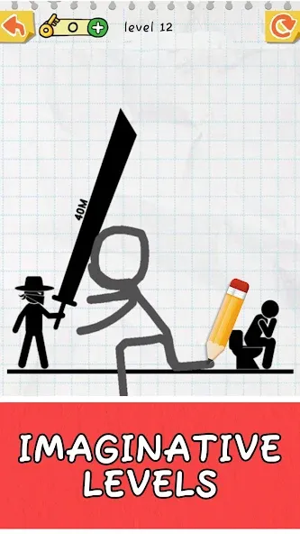 Draw 2 Save: Stickman Puzzle (Дроу 2 Сэйв) [МОД: Все открыто, Дополнительные деньги и Меню MOD] Screenshot 1
