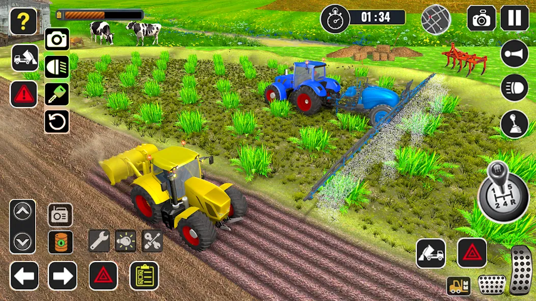 Tractor Farming Game Harvester [МОД: Много монет, Открытые уровни и Мега MOD] Screenshot 2