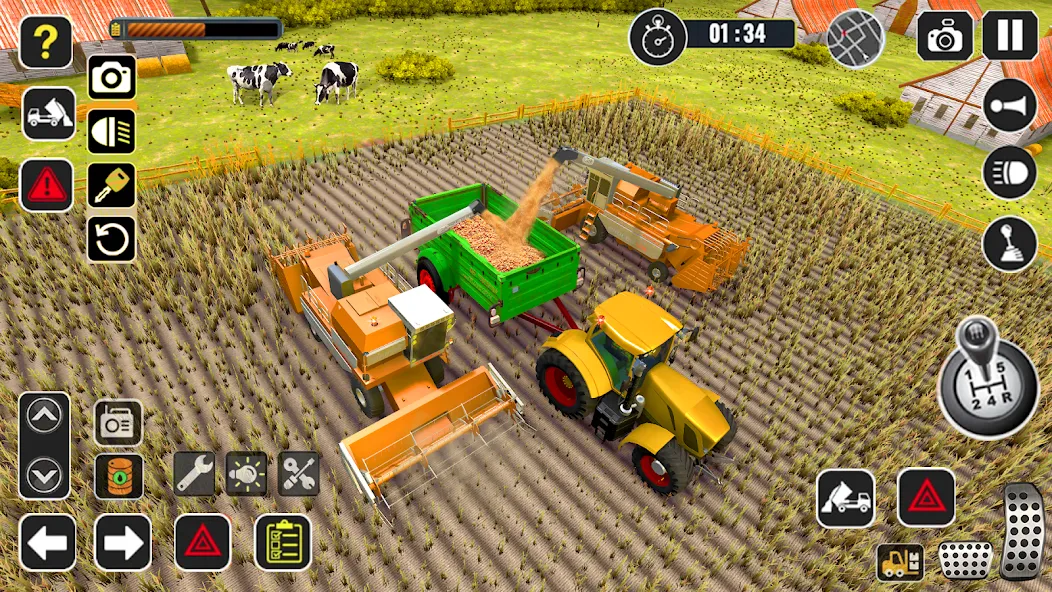 Tractor Farming Game Harvester [МОД: Много монет, Открытые уровни и Мега MOD] Screenshot 3