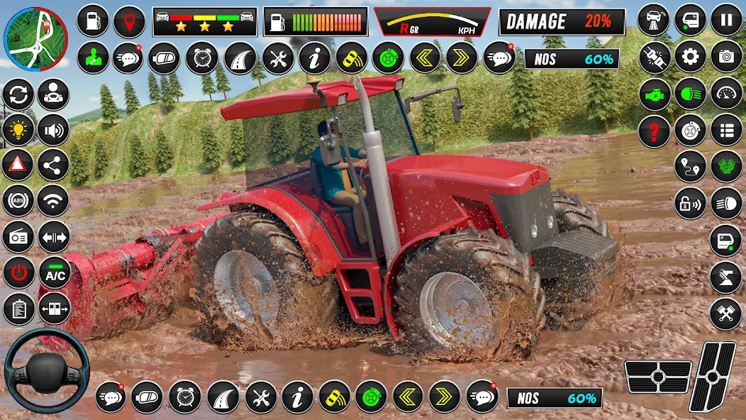 Indian Tractor Games Simulator [МОД: Все открыто, Дополнительные деньги и Меню MOD] Screenshot 1