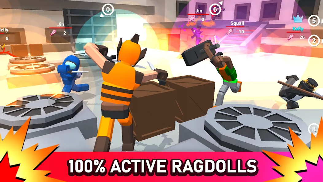Smashgrounds.io: Ragdoll Arena [МОД: Деньги, Монеты и Меню MOD] Screenshot 1