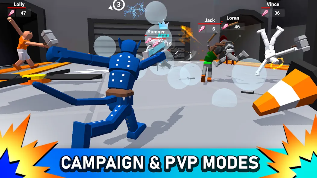 Smashgrounds.io: Ragdoll Arena [МОД: Деньги, Монеты и Меню MOD] Screenshot 4