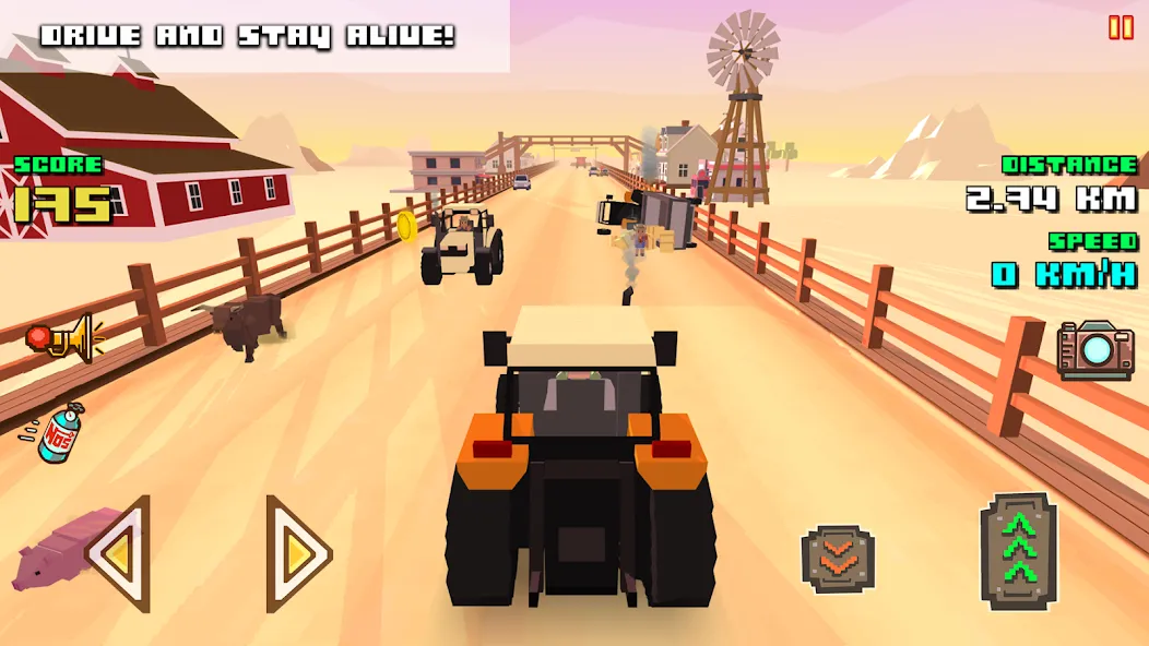 Blocky Farm Racing & Simulator [МОД: Деньги, Монеты и Меню MOD] Screenshot 2