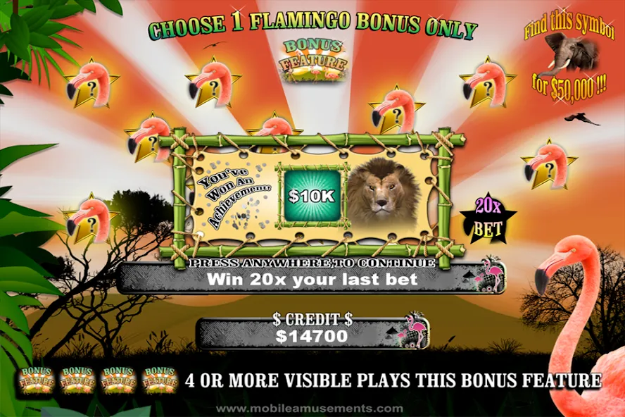 Flamingo Safari Slots (Фламинго Сафари Слоты) [MOD: Разблокировано] - Скриншот 2