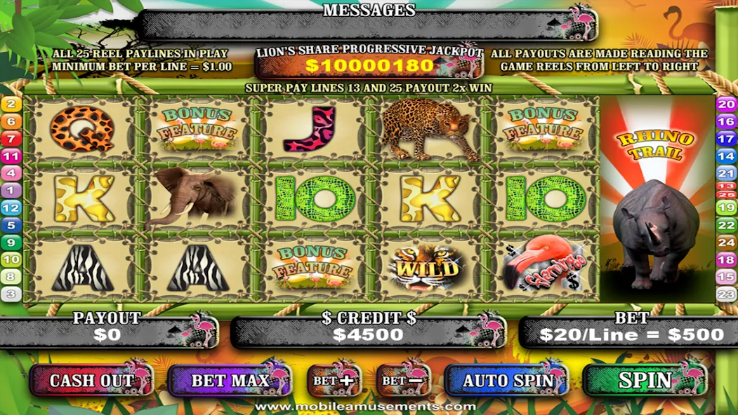 Flamingo Safari Slots (Фламинго Сафари Слоты) [MOD: Разблокировано] - Скриншот 5