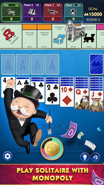 MONOPOLY Solitaire: Card Games (Монополия Солитер) [МОД: Много денег, Монет и Все открыто] Screenshot 1