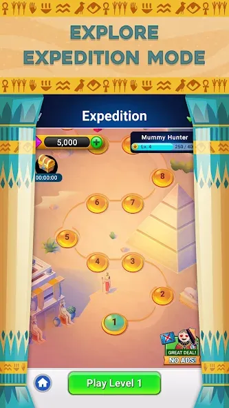 Pyramid Solitaire - Card Games (Пирамида Солитер) [МОД: Деньги, Монеты и Меню MOD] Screenshot 1
