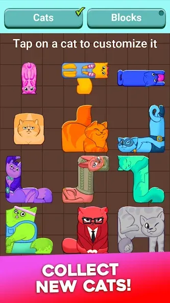 Block Puzzle Cats (Блок Пазл Кошки) [МОД: Бесконечные деньги, Монеты и Мега MOD] Screenshot 5
