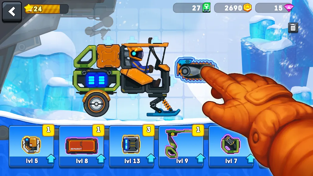 Rovercraft 2: Race a space car (Роверкрафт 2) [МОД: Бесконечные деньги, Монеты и Мега MOD] Screenshot 1