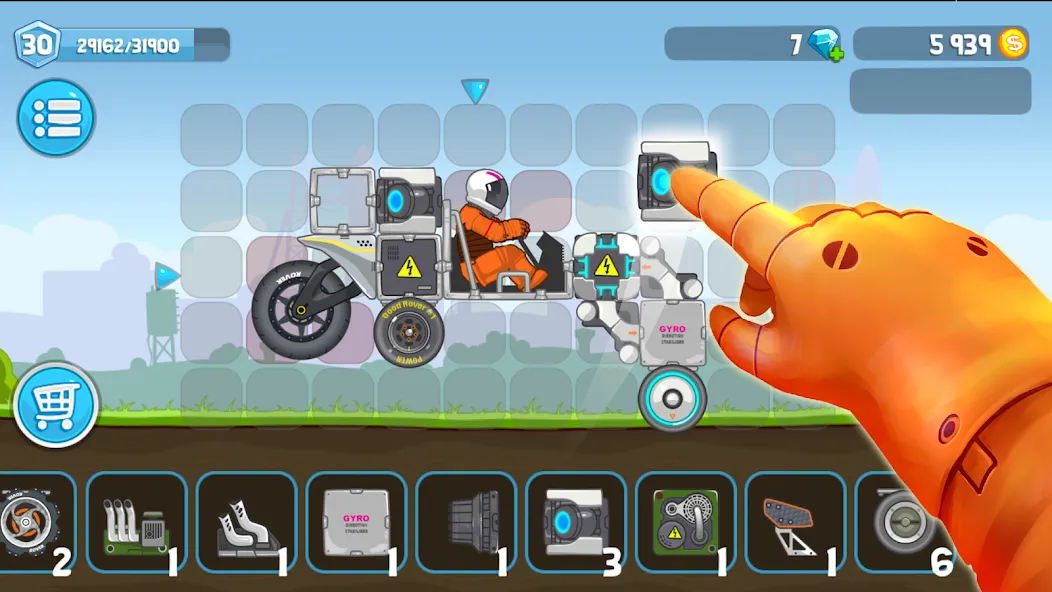 Rovercraft:Race Your Space Car (Роверкрафт) [МОД: Все открыто, Дополнительные деньги и Меню MOD] Screenshot 2