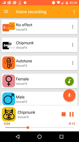 VoiceFX - Voice Changer with v [МОД: Меню, Бесконечные монеты и Открытые уровни] Screenshot 1