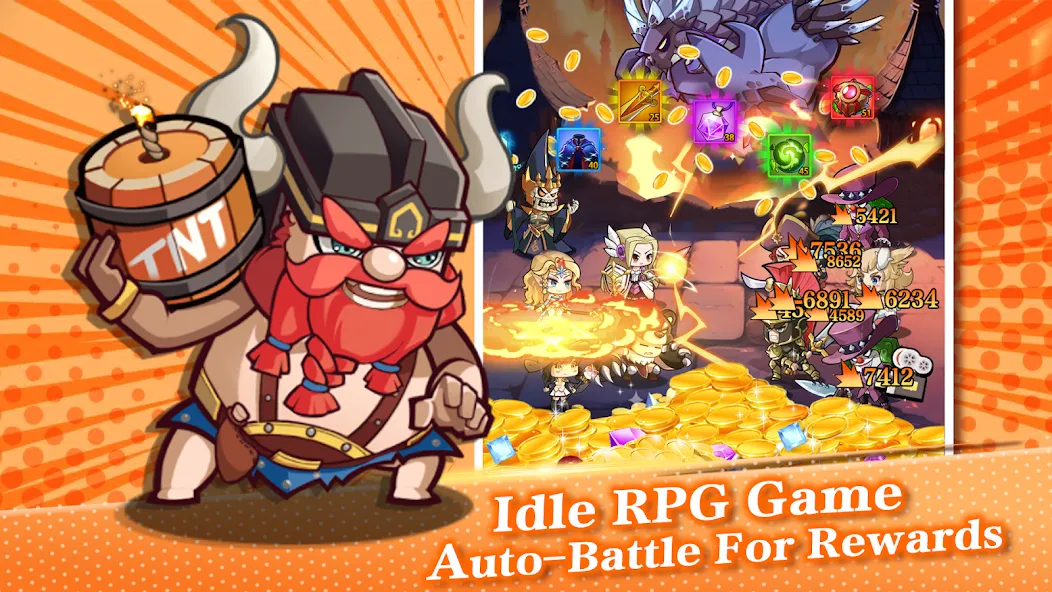 Mythic Summon: Idle RPG (Мифическое Призывание) [МОД: Бесконечные деньги, Монеты и Мега MOD] Screenshot 3