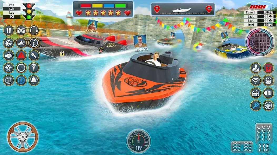 Speed Boat Racing: Boat games [МОД: Деньги, Монеты и Меню MOD] Screenshot 2