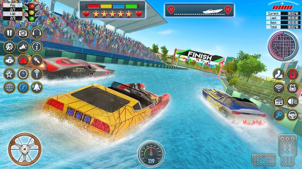 Speed Boat Racing: Boat games [МОД: Деньги, Монеты и Меню MOD] Screenshot 4