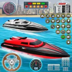 Скачать Speed Boat Racing: Boat games [МОД: Деньги, Монеты и Меню MOD] | Взлом Speed Boat Racing: Boat games на Андроид