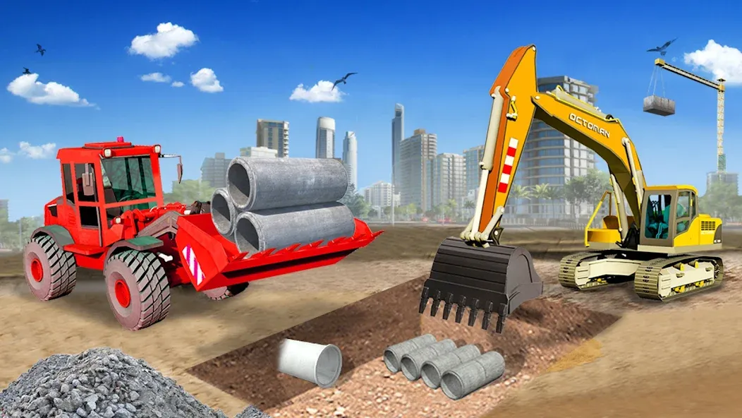 Heavy Construction Simulator [МОД: Все открыто, Дополнительные деньги и Меню MOD] Screenshot 4