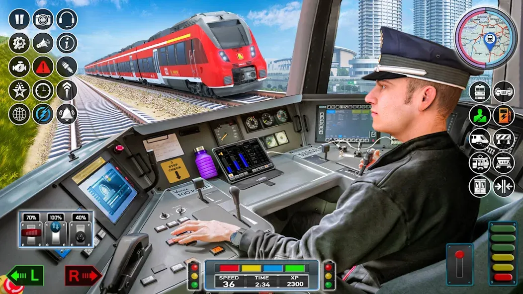 City Train Game 3d Train games [МОД: Меню, Бесконечные монеты и Открытые уровни] Screenshot 2
